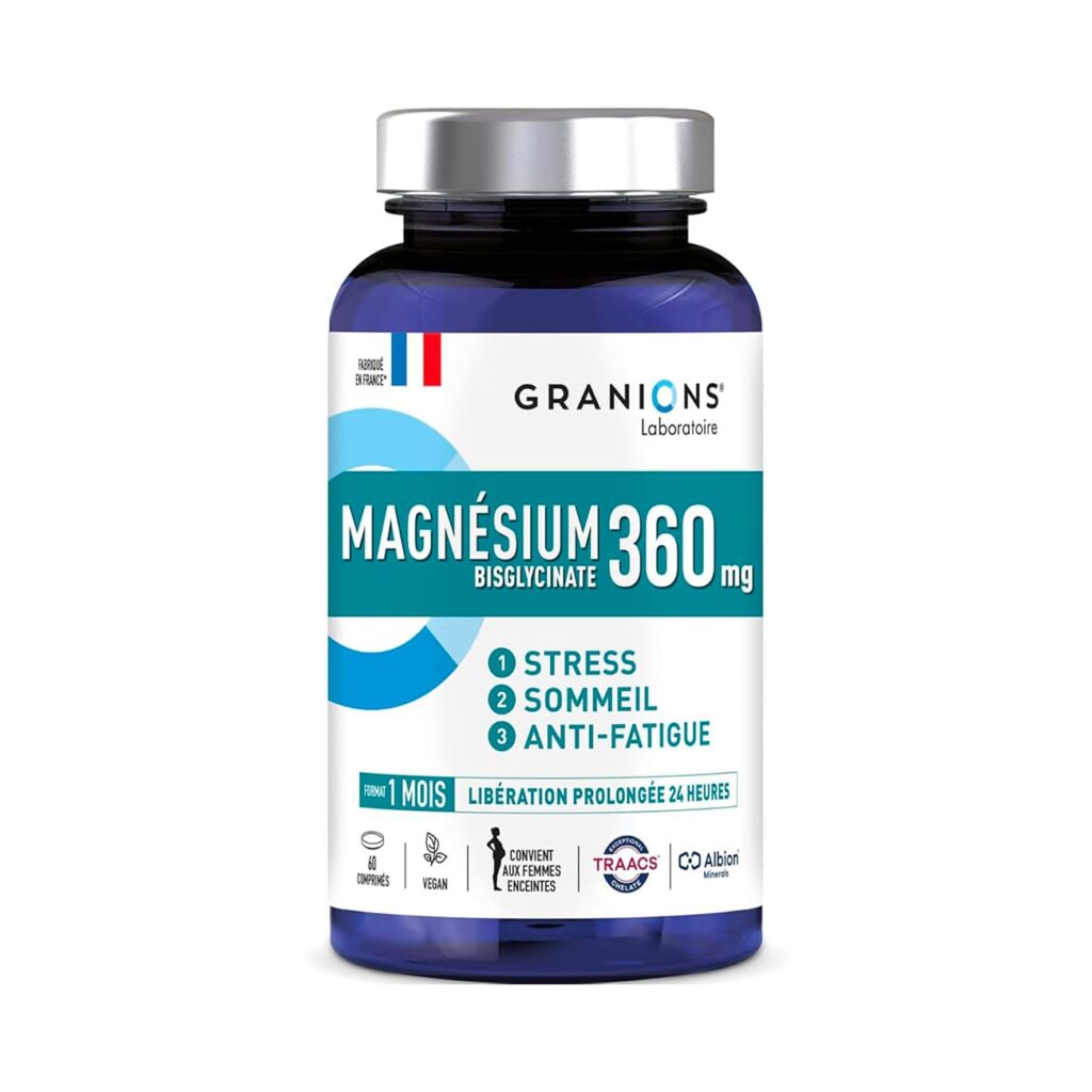 Flacon de magnesium bisglycinate de la marque Granions