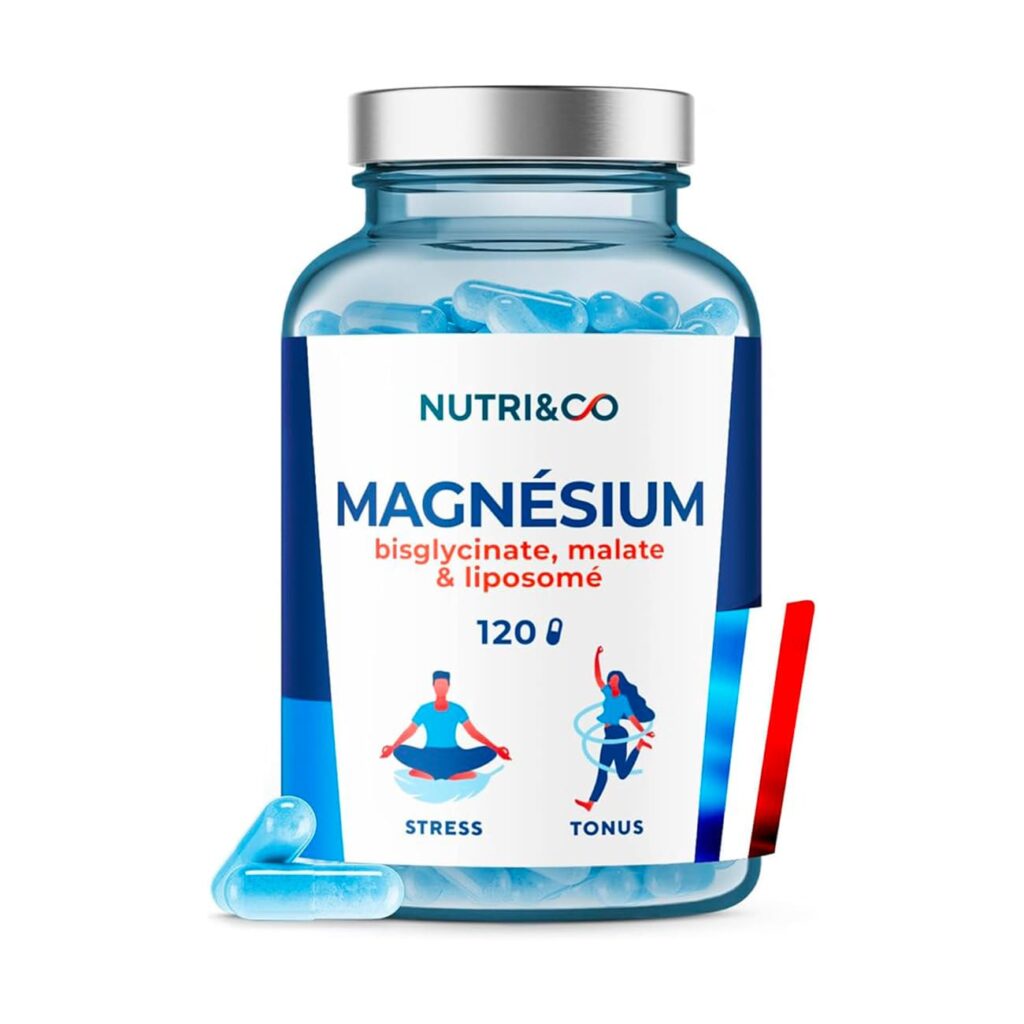 Flacon de magnesium bisglycinate de la marque Nutri&Co